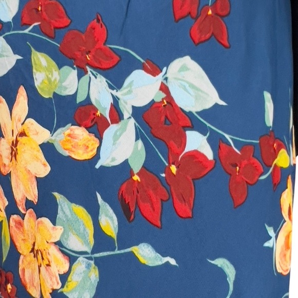 Band of Gypsies Collective Pisa Teal Floral Ruffle Slip‎ Skirt Midi Small NEW - Picture 4 of 9